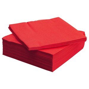 IKEA FANTASTISK Paper Napkin Red 50 Pack 15 ¾x15 ¾"
